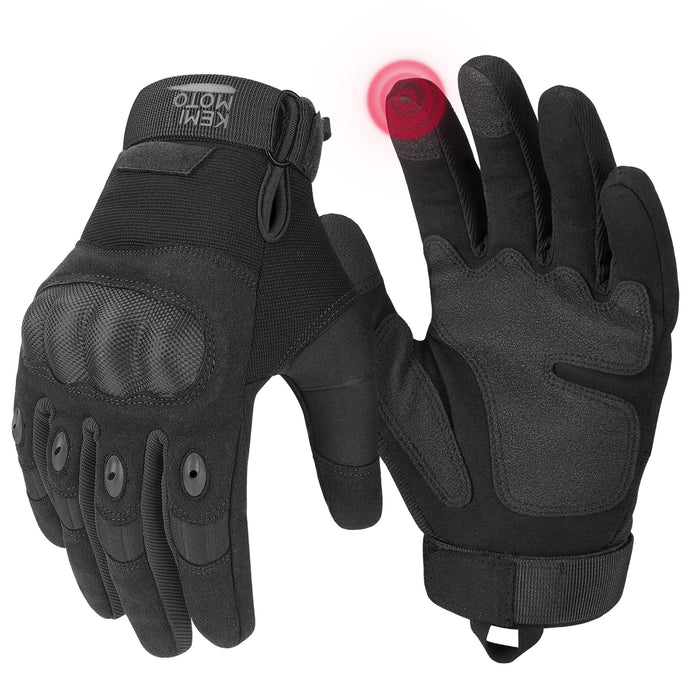 Tactical Gloves for Men, Touchscreen Combat Gloves with Hard PVC Shell