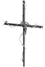 Load image into Gallery viewer, Barbed Wire Rebar Crosses